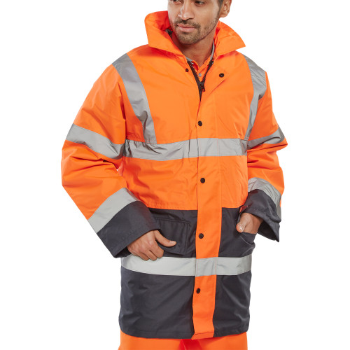 High Visibility Two Tone Traffic Jacket - Size Large