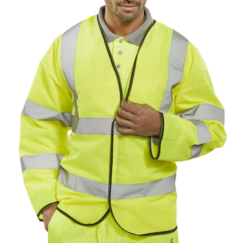 High Visibility Long Sleeve Waistcoat (Sizes Small - XXX Large)