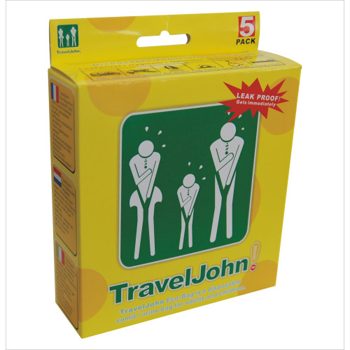 TravelJohn&acirc;&cent; Paper Disposable Sick Bag (Pack of 5)