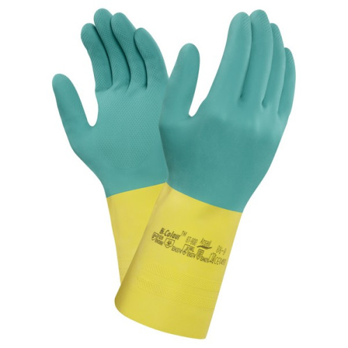 Ansell 87-900 Bi-Colour Chemical Glove (Sizes 8 - 11)