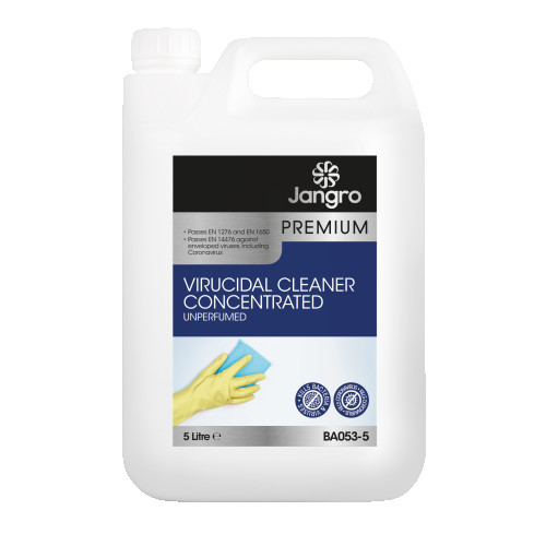 BA053 Premium Unperfumed Virucidal Cleaner - 5 litre - Case of 2 bottles