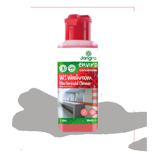 BB451 Jangro W1 Washroom Bactericidal Cleaner - 4x 1 Litre