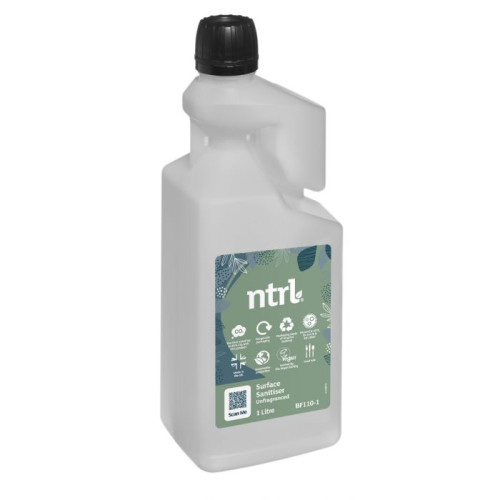 BF110 NTRL 1L Unfragranced Surface Sanitiser - 1 litre - Case of 6 bottles