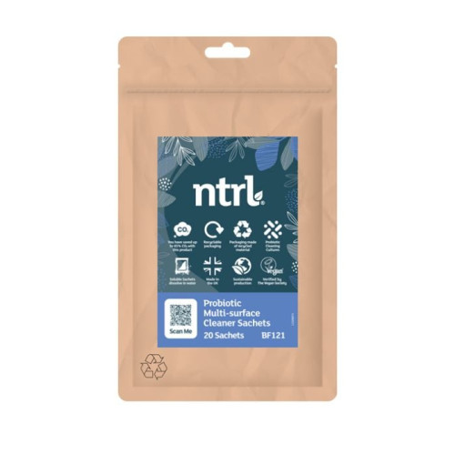 Jangro BF121 ntrl Probiotic Multisurface Cleaner Sachet - Case of 10 - Box of 20 Sachets