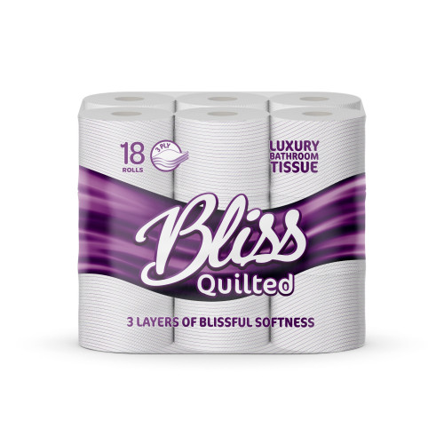 Bliss Luxury Triple Quilted Toilet Roll - Pack of 36