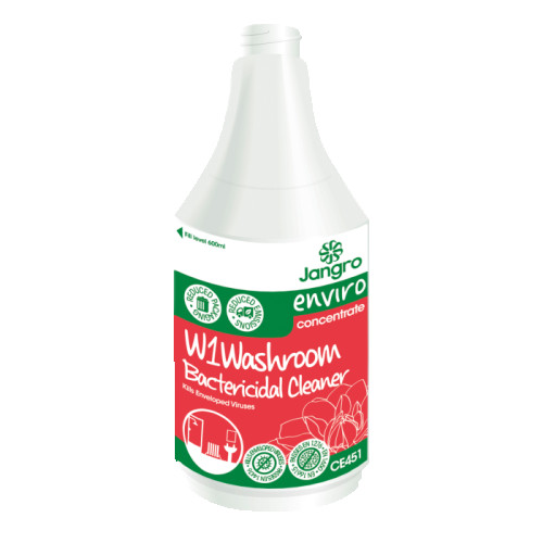 CE451 Jangro Enviro W1 Washroom Bactericidal Cleaner Bottle