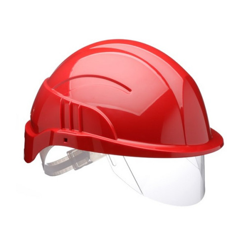 Centurion S10 Vision Standard Cradle Helmet with Eyeshield - Red