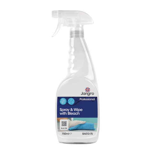 BA012 Spray & Wipe with Bleach - 750ml - Case of 6 bottles