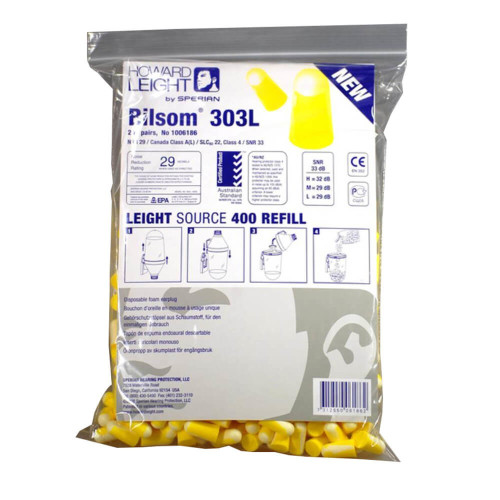 Honeywell 1006186 Bilsom 303L Ear Plug Refill Pack