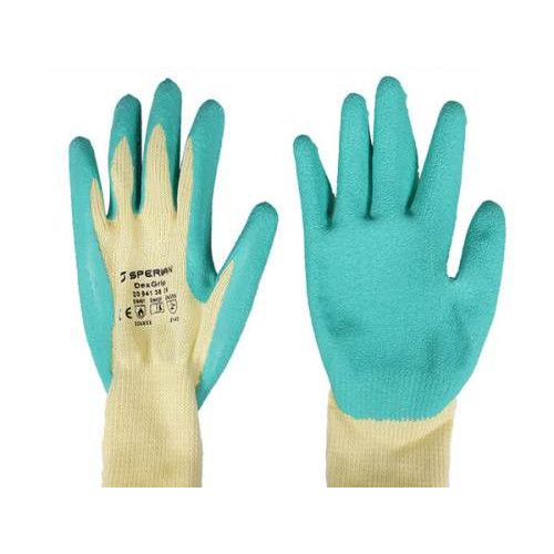 Dexgrip Green/Yellow Polyamide Latex Gloves - Size 11