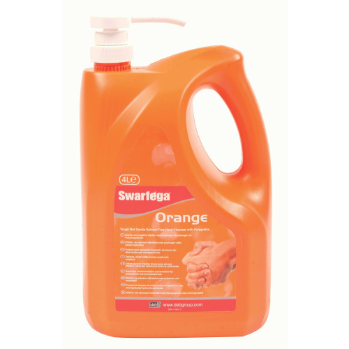 Swarfega Orange Heavy Duty Hand Cleaner - Pump Top - 4 litre - Case of 4 bottles