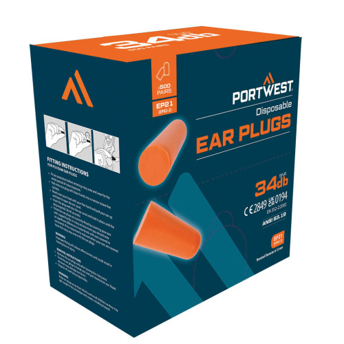 EP21 Ear Plug Dispenser Refill Pack (500 Pairs)