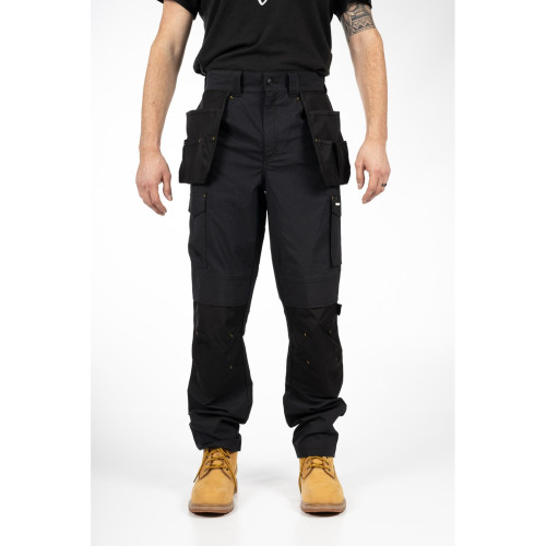 CAT 1080036 Nexus Holster CORDURA Kneepad Holster Trouser - Black - Size 30" Waist, Short Leg