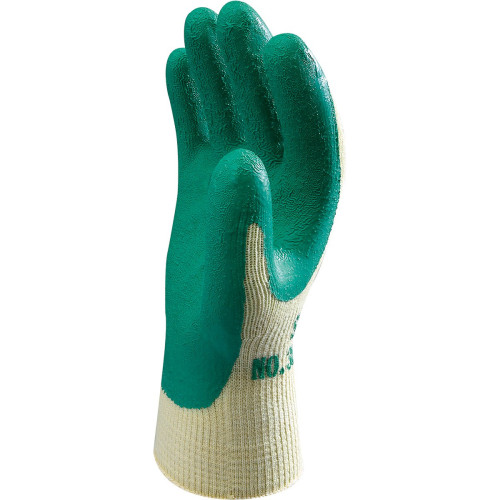 Showa 310 Green, Natural Latex Coating Grip Glove