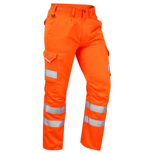 Leo BIDEFORD EcoViz Poly/Cotton Cargo Trouser - Orange - Size 28" (Regular Leg)