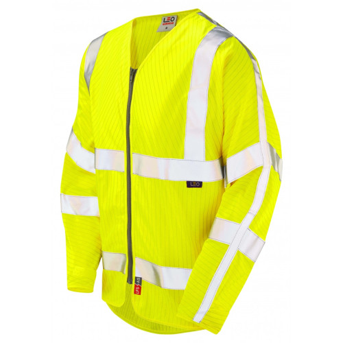 Huish Class 3 LFS Anti-Static Sleeved Zip Waistcoat - Yellow - Size Medium