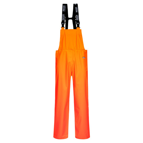 LR46 Flame Retardant Rain Bib & Brace Trousers - Orange - Size Large