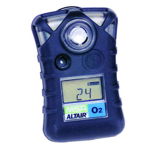 ALTAIR Single-Gas Detector, O2, Low 19.5%, High 23%, Charcoal Case