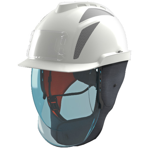 MSA Class 2 V-Gard 950 White Unvented Safety Helmet & Visor