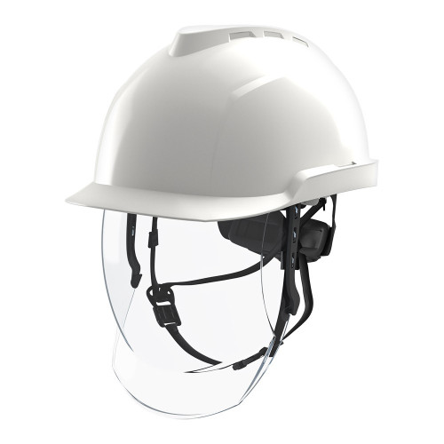 MSA V-Gard 950 Safety Helmet with Integrated Face Shield
