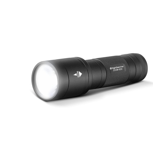 NightSearcher ZOOM 500 Spot-to-Flood Battery Flashlight
