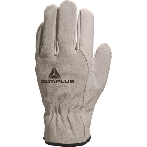 FCN29 Grey Cowhide Grain Leather Palm / Split Back Glove