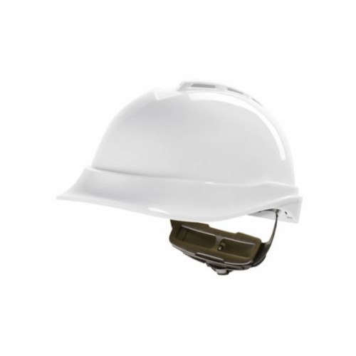 MSA White V-Gard 200 with Fas Trac Suspension and 4 Point Chin Strap