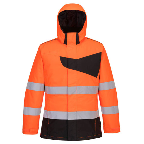 PW261 Hi-Vis Winter Jacket - Orange/Black (Sizes Small - 3X Large)