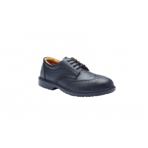 SF31 Black Leather Brogue Shoe (Sizes 6 - 12)