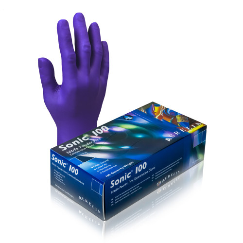 2DG001 Nitrile Disposable Powder Free Gloves - Size Small, 10 Boxes of 100