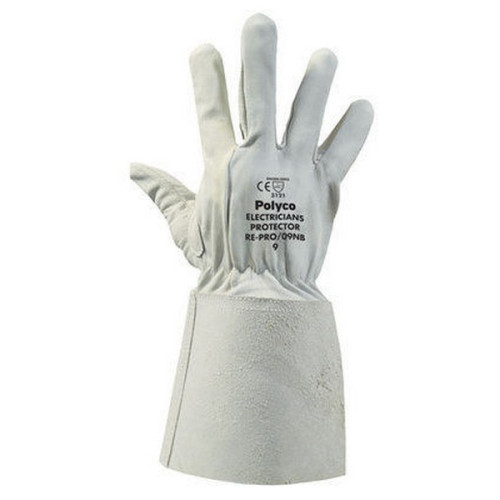 Polyco RE-PRO Electricians Leather Protector Gauntlet (Sizes 8 - 12)