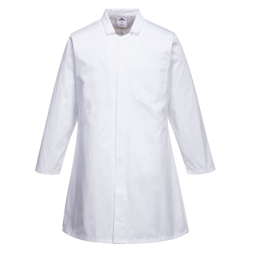 2022 Mens Food Coat - White - Size Large