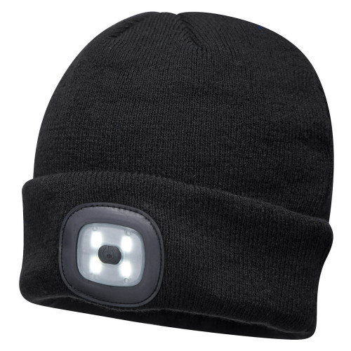 Portwest B029 LED Head Light Beanie - Black