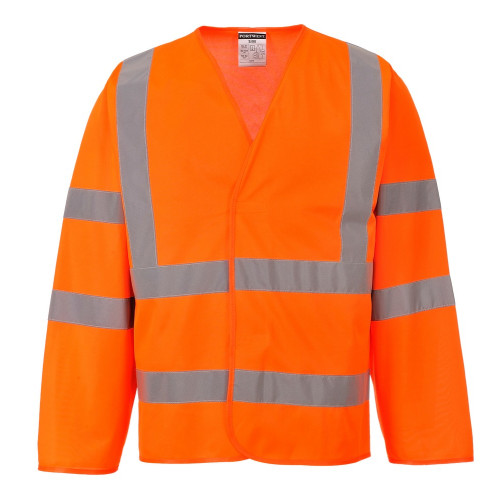 Portwest C473 High Visibility Two Band & Brace Sleeved Waistcoat - Size Large / X Large