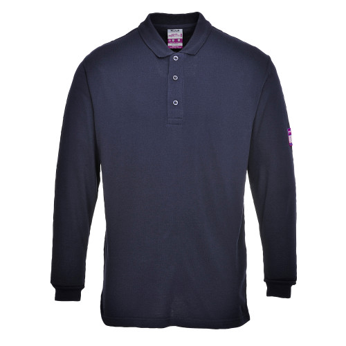FR10 Flame Resistant Anti-Static Long Sleeve Polo Shirt (Sizes Small - 5X Large)