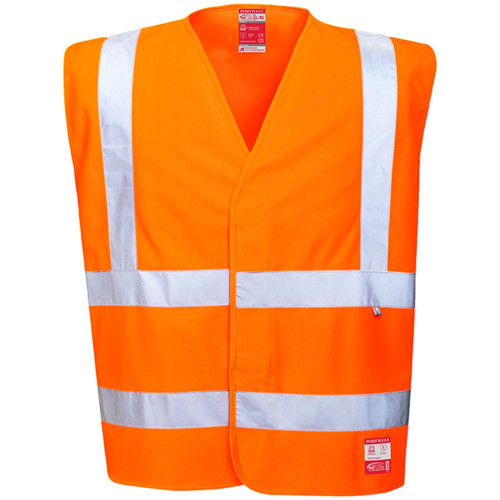 FR71 Hi-Vis Anti Static Vest - Flame Resistant - Orange - Size XX Large / XXX Large