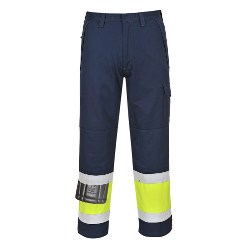 MV26 Hi-Vis Modaflame Trousers - Yellow/Navy - Size Large