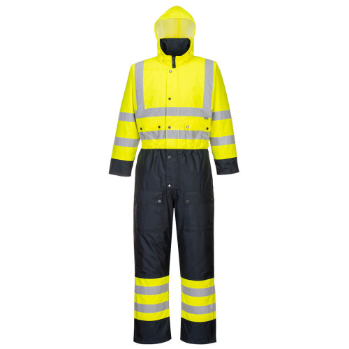 S485 Hi-Vis Contrast Winter Coverall (Sizes Small - XXX Large)
