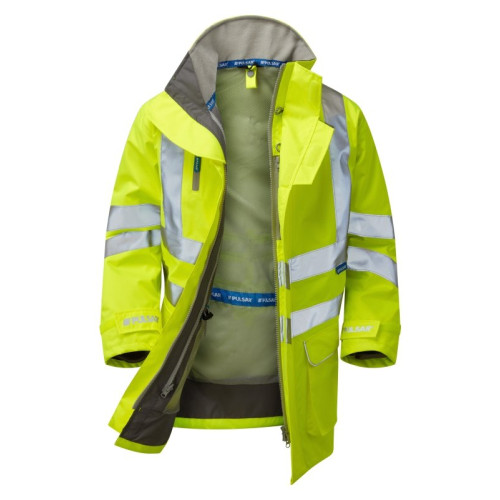 PULSAR&Acirc;&reg; PROTECT Yellow Waterproof Mesh Lined Storm Coat (Sizes X Small - 7X Large)
