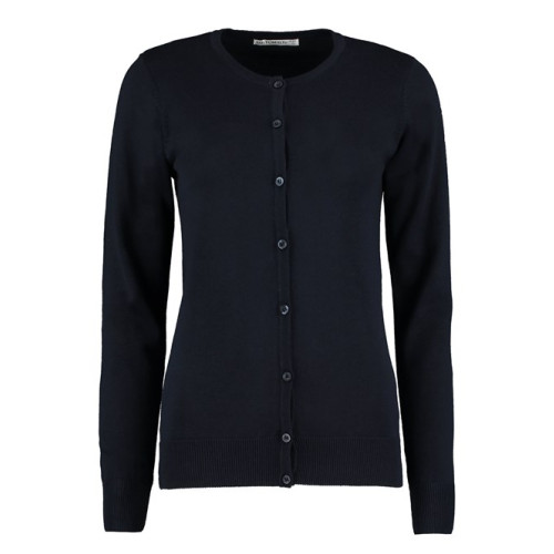 KK355 Womens Arundel Ceew Neck Long Sleeve Cardigan (Sizes 6 - 20) c/w NPTC Digital Services Logo