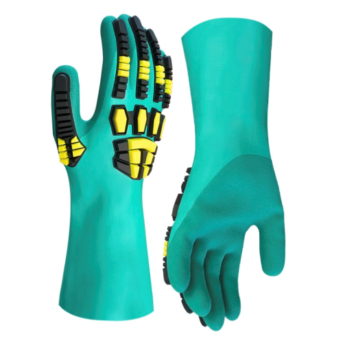 SS351 Chemical Gauntlet with Impact and Cut Protection - Size Medium (8)