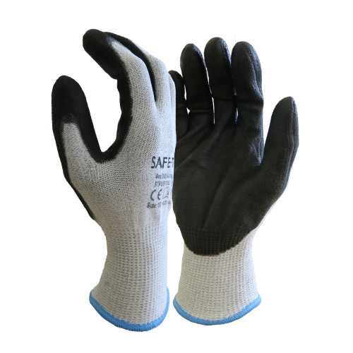 PU Palm Coated Cut D Grip Glove - Size 8