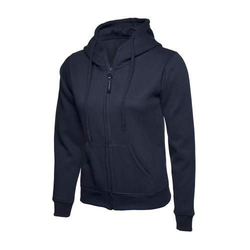 UC505 Ladies Classic Full Zip Hooded Sweatshirt (Sizes X Small - XXX Large) c/w TCM Branding