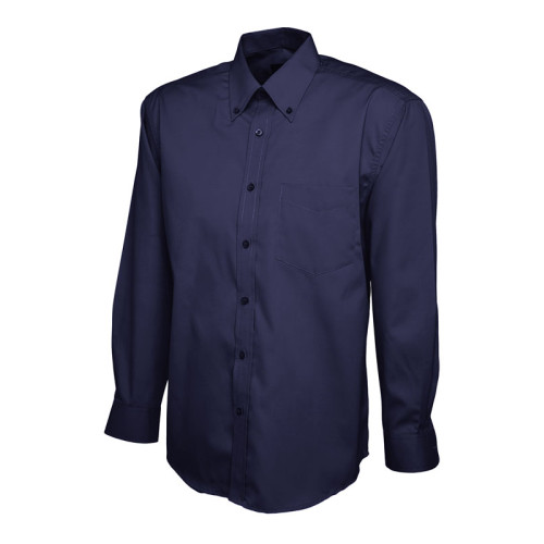 UC701 Mens Pinpoint Oxford Full Sleeve Shirt - Navy - Size Small