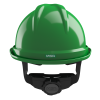 MSA V-Gard 520 Safety Helmet – Non-Vented, Green, Fas-Trac III PVC Suspension