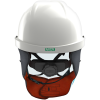 MSA V-Gard 950 Class 2 Electrical Helmet – Non-Vented, White, Fas-Trac III Foam, 4-Point Chinstrap, Extended Ear & Neck Flaps, Carry Bag