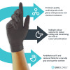 Unigloves GP003X Black Pearl Medical Grade Examination Gloves - Size Large (Box of 100)